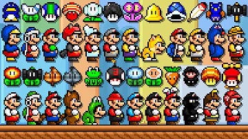 Super Mario 4 Jogadores – All Power-Ups (Modern Style)