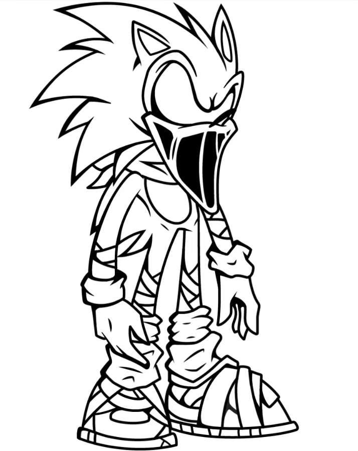 Para Colorir Corrupted Sonic Imprimir