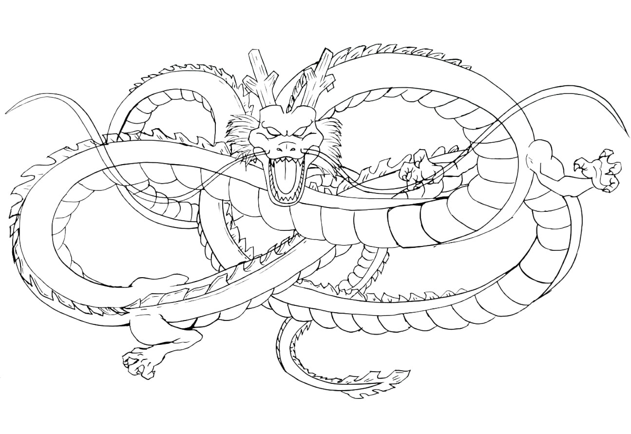 Para Colorir Shenron Imprimir