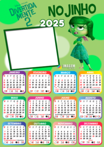 Moldura Calendário 2025 Nojinho Divertidamente 2 PNG
