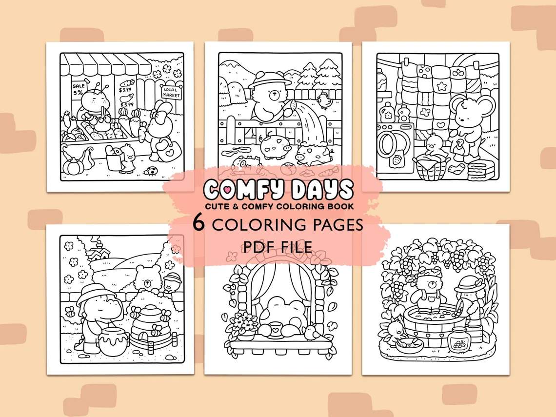 Comfy Days Livro de colorir por Coco Wyo