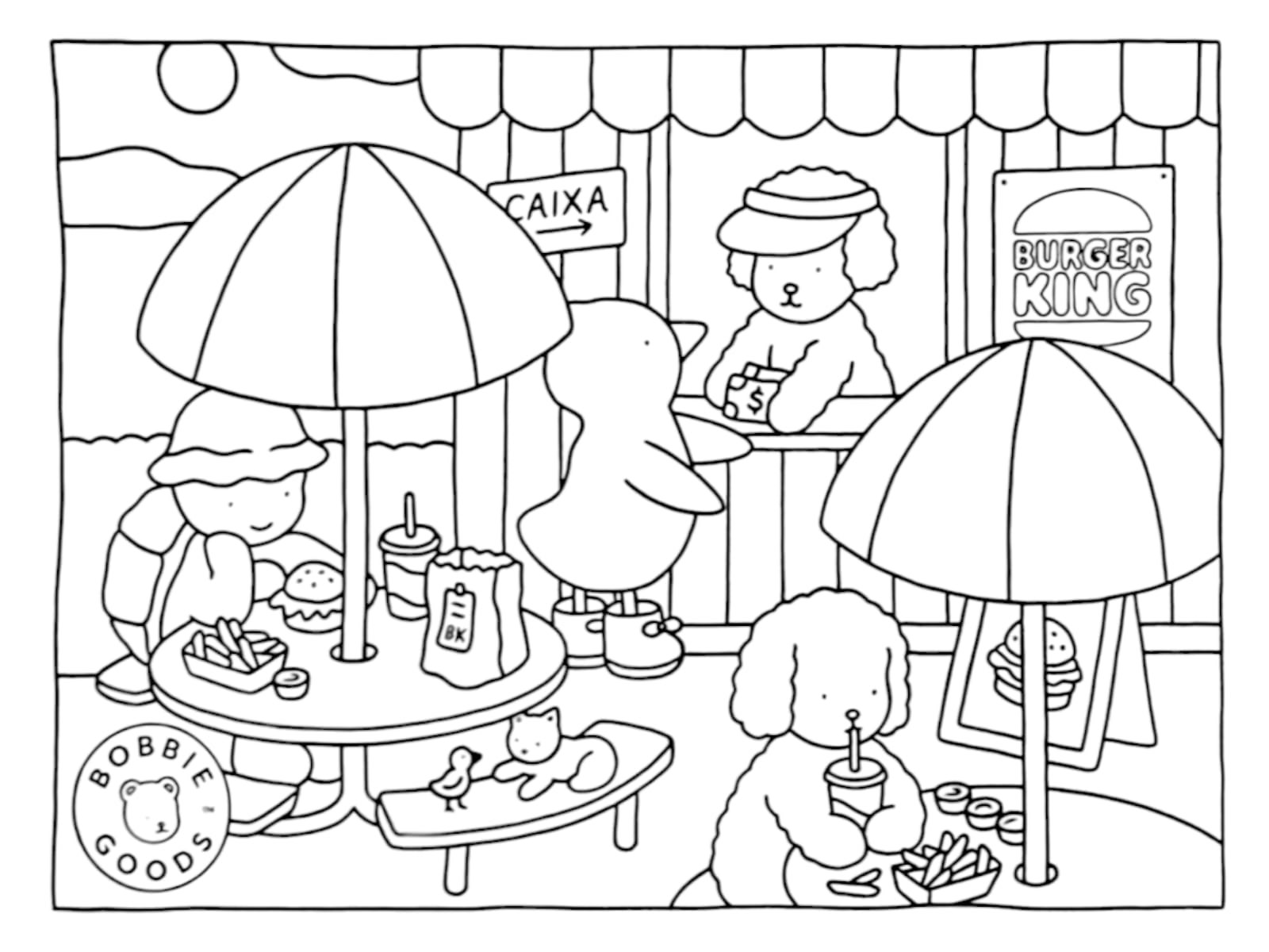 Boobie Goods & Burguer King para Colorir
