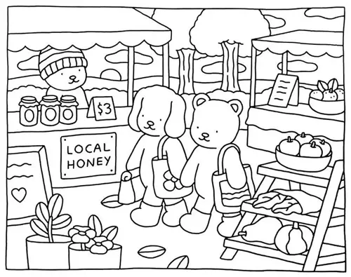 Feirinha Boobie Goods para colorir
