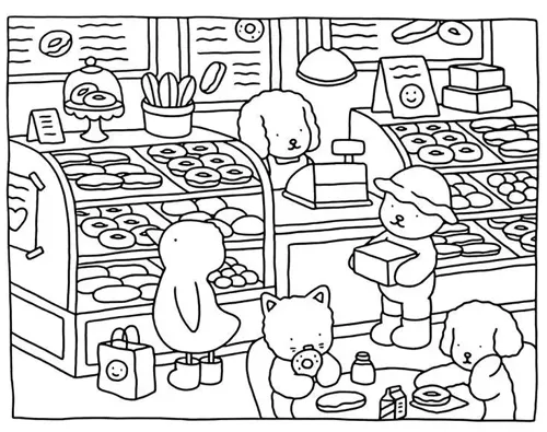 Padaria Bobbie Goods para colorir