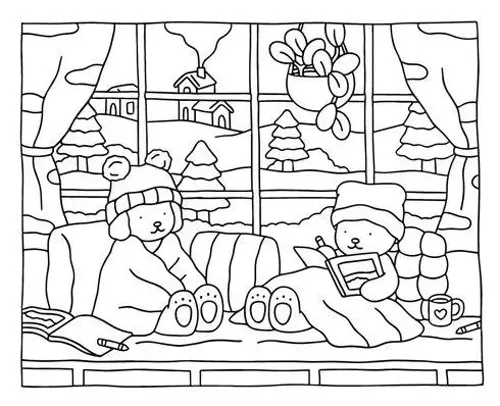 Inverno Aconchegante de Bobbie Goods para colorir