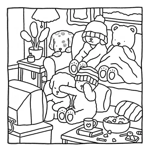 Noite de Filmes Bobbie Goods para colorir