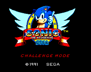 Sonic 1 – Sega Master System – Challenge Mode Hack