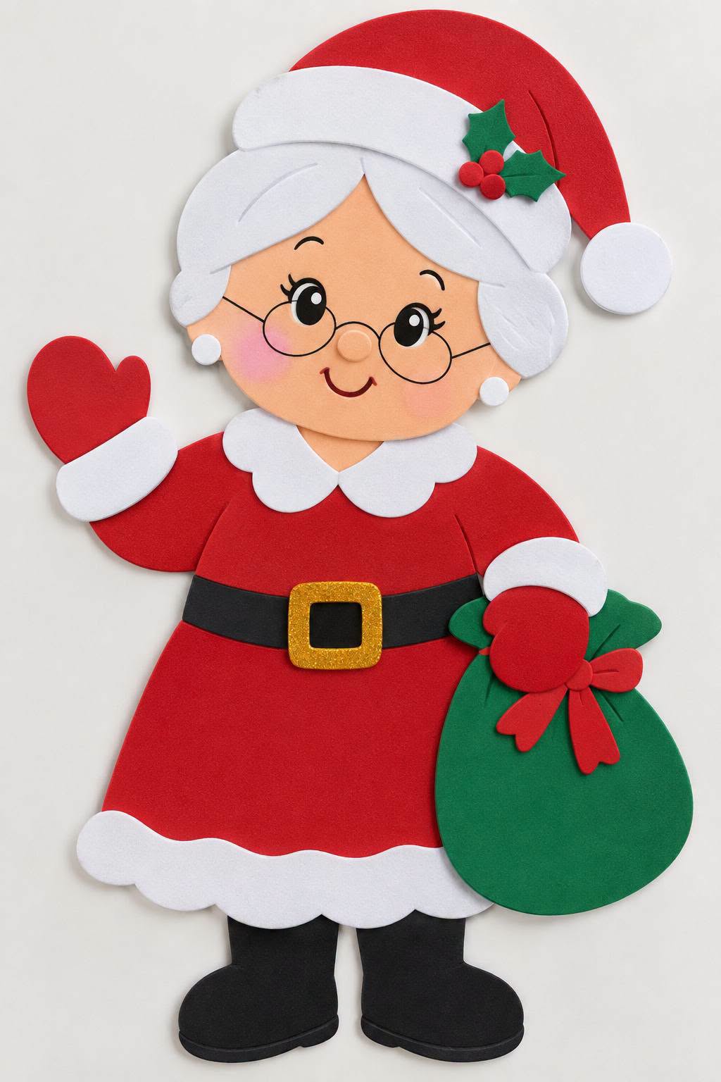 Molde presente Mamãe Noel #foamy #MoldesNatalinos
