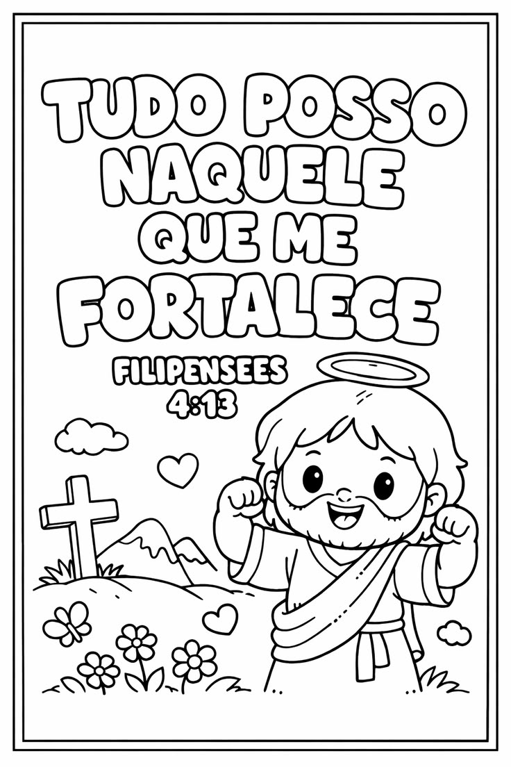 Versículos bíblicos para colorir